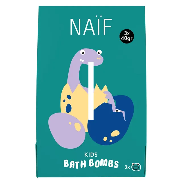 NAIF Kids Bath Bombs Multipack 3x40g