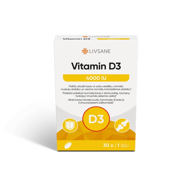 LIVSANE VITAMIIN D PEHMEKAPSLID 4000IU N30