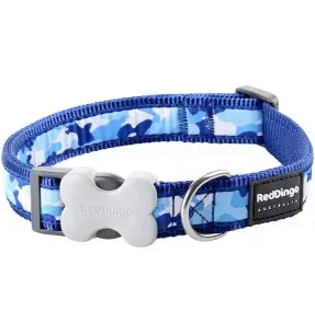 Kaelarihm koerale, disainmustriga Camouflage Dark Blue (Red Dingo)