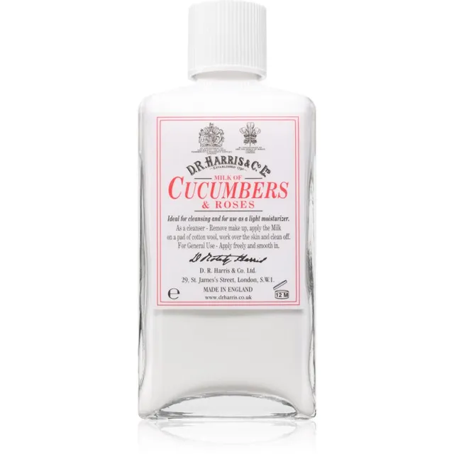 D.R. Harris Milk of Cucumber and Roses Niisutav puhastuspiim 100 ml