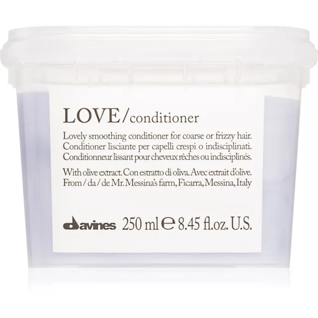 Davines Essential Haircare LOVE Smoothing Conditioner Silendav palsam ohjeldamatutele ja käharatele juustele 250 ml