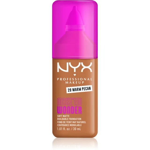 NYX Professional Makeup Make ‘Em Wonder Kerge matistav jumestuskreem varjund 29 Warm Pecan 30 ml