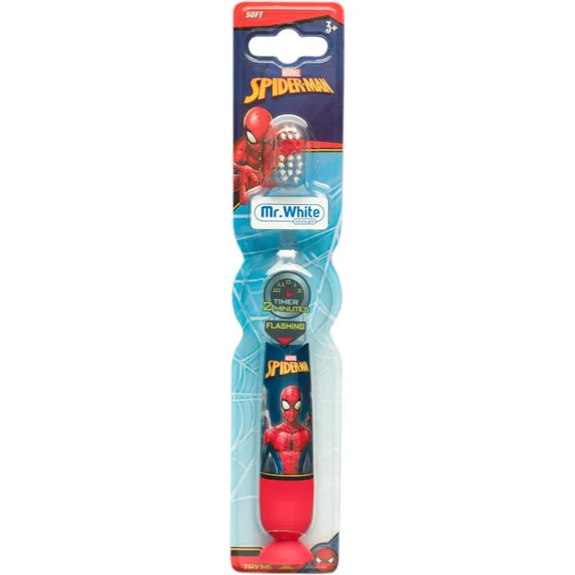 Marvel Spiderman Flashing Toothbrush Hambahari soft lastele 3+ 1 tk