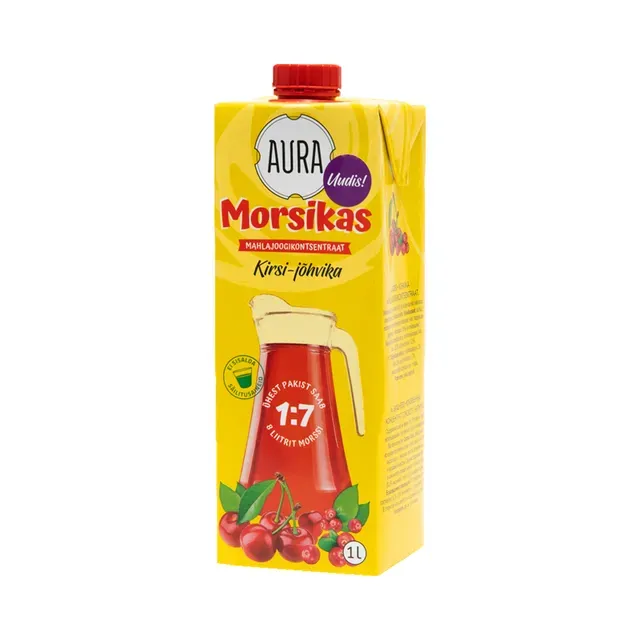 Kirsi-jõhvika mahlajoogikontsentraat, AURA MORSIKAS, 1 L