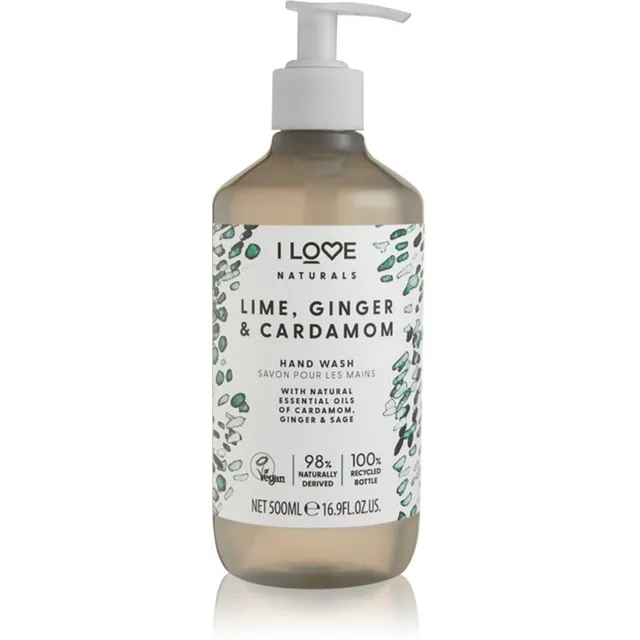 I Love Naturals Lime, Ginger & Cardamom Käteseep 500 ml