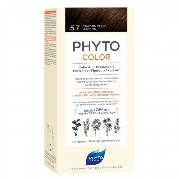 PHYTO Phytocolor Hair Dye No.5.7 Light Chestnut Brown