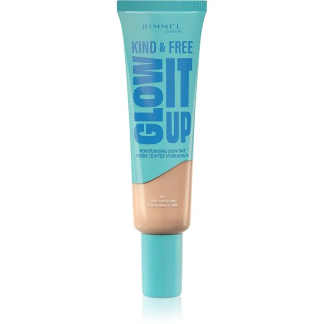 Rimmel Kind & Free Glow It Up Kerge tooniv niisutaja varjund 001 Fair Porcelain 30 ml