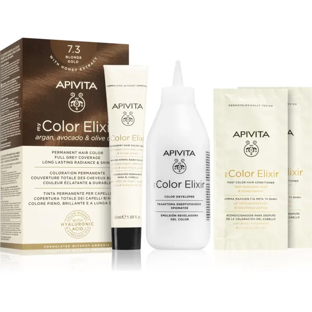 Apivita My Color Elixir Juuksevärv ammoniaagivaba varjund 7.3 Blonde Gold 1 tk