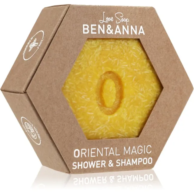 BEN&ANNA Love Soap Shower & Shampoo kaks ühes tahke šampoon ja dušigeel Oriental Magic 60 g