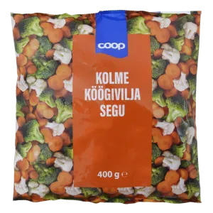 Coop kolme köögivilja segu 400g külmut.