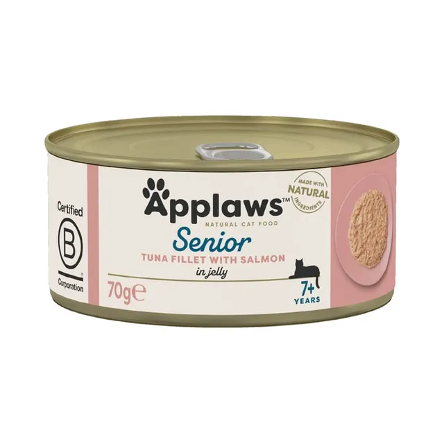 Applaws Senior kassikonserv, tuunikala/lõhe, 70 g