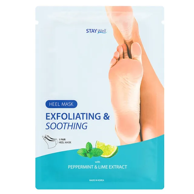 STAY WELL Exfoliating & Soothing Heel Mask 1pair