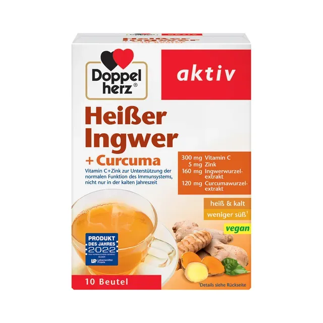 Kuum jook ingver+kurkum+vit.C+tsink N10, DOPPELHERZ AKTIV, 100 g