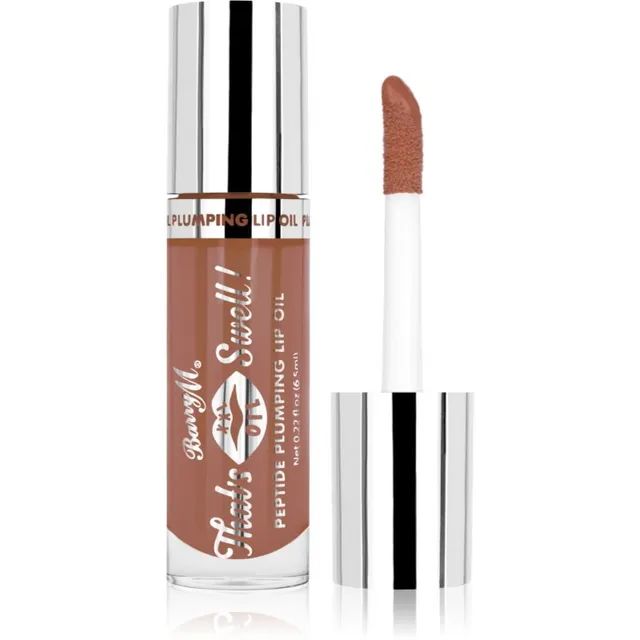 Barry M That's Swell! Peptide Plumping Lip Oil Huuleõli volüümi andva efektiga varjund Nude Nectar 6.5 ml