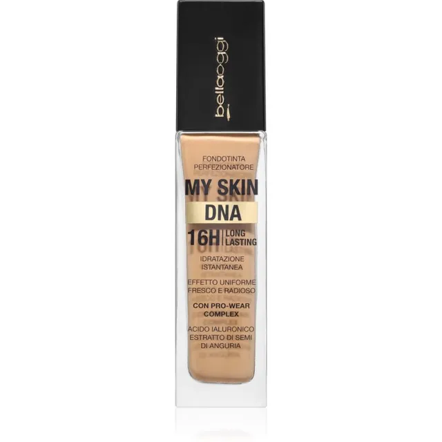 bellaoggi My Skin DNA Niisutav jumestuskreem laitmatu naha saavutamiseks varjund Golden Sand 34 ml