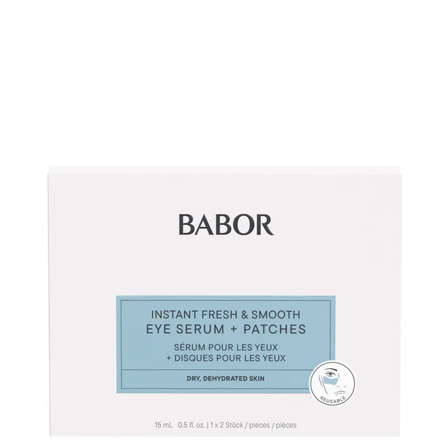 BABOR Instant Fresh & Smooth Eye Serum & Patches komplekt