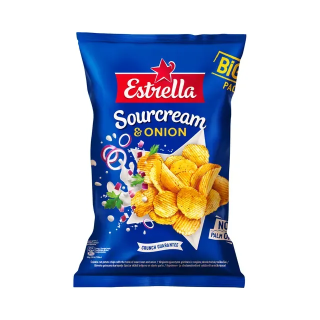 Kartulikrõps hapukoore ja sibulamaitseline, ESTRELLA, 180 g