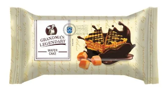 Vahvlitort karamellimaitselise täidise ja šokolaadiglasuuriga 200g
