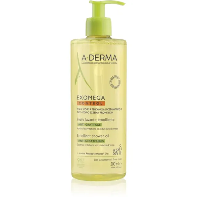 A-Derma Exomega Control Emollient shower oil Pehmendav dušiõli kuivale ja atoopilisele nahale 500 ml