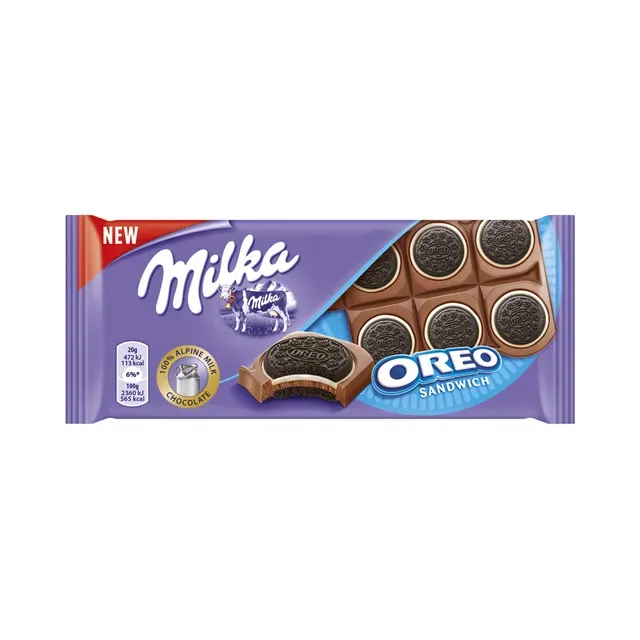 Milka piimašokolaad Oreo küpsisega, MILKA, 90 g