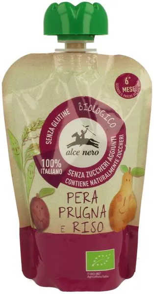 Pirni-, ploomi- ja riisipüree, ökoloogiline