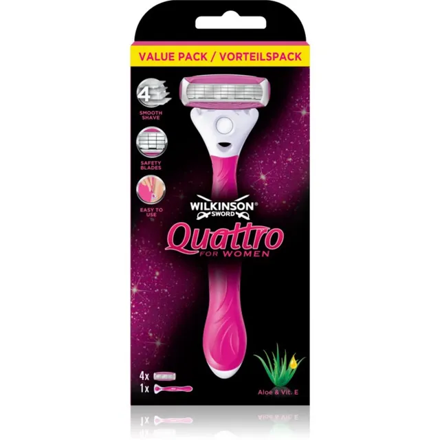 Wilkinson Sword Intuition Quattro for Women Pardel + varuterad, 4 tk