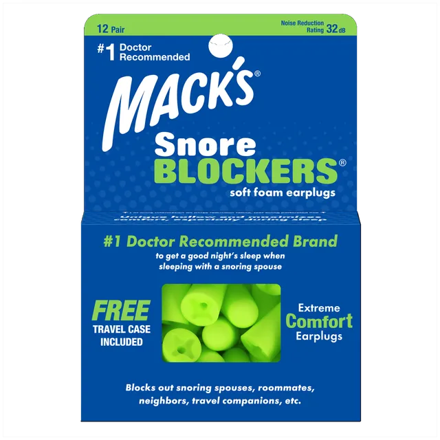 MACK'S SNORE BLOCKER KÕRVATROPID PEH.VAHUST 12PAARI