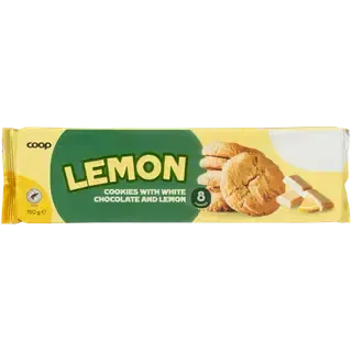 Coop küpsised valge šokolaadi ja sidruniga 150 g