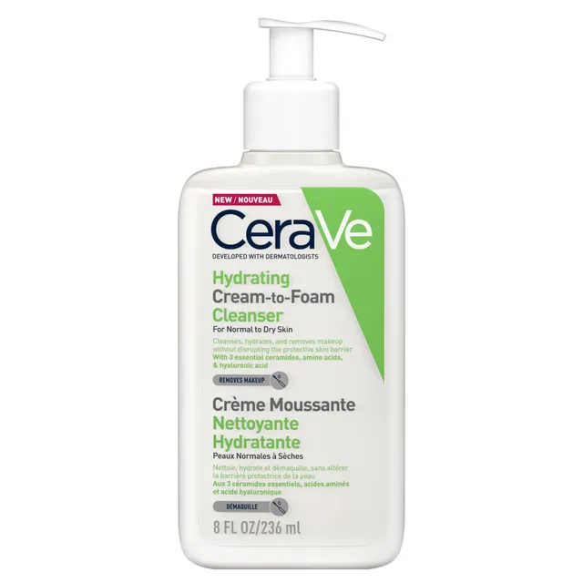 CERAVE Hydrating Cream-To-Foam Cleanser 236ml