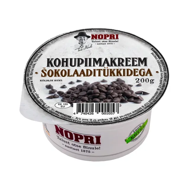 Kohupiimakreem šokolaaditükkidega 6,1%, NOPRI, 200 g