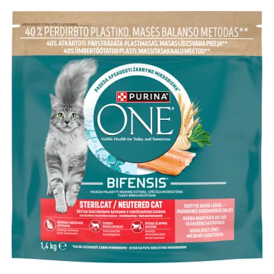 Kassitoit ster. lõhe ja nisu Purina One 1,4kg