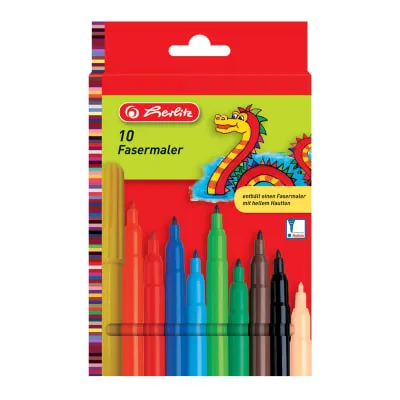 Viltpliiatsid Herlitz 10 värvi BS26