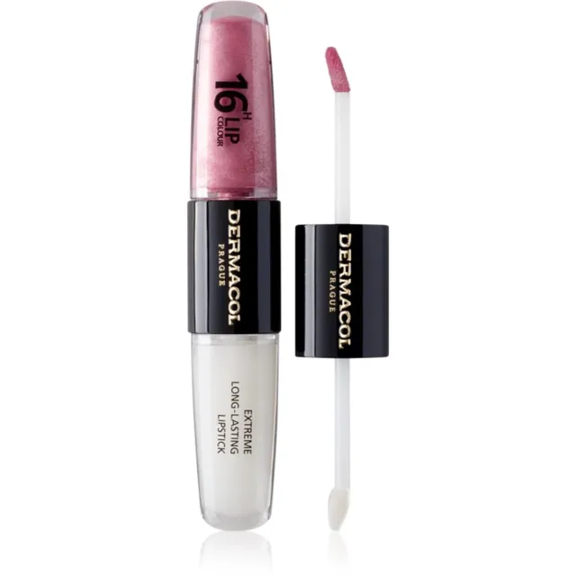 Dermacol 16H Lip Colour Kauapüsiv huulepulk ja huuleläige varjund 11 Soft Heart 2x4 ml