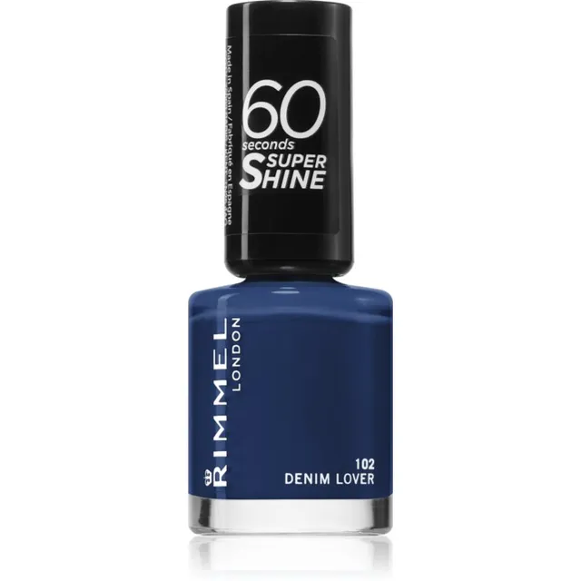 Rimmel 60 Seconds Super Shine Küünelakk varjund 102 Denim Lover 8 ml