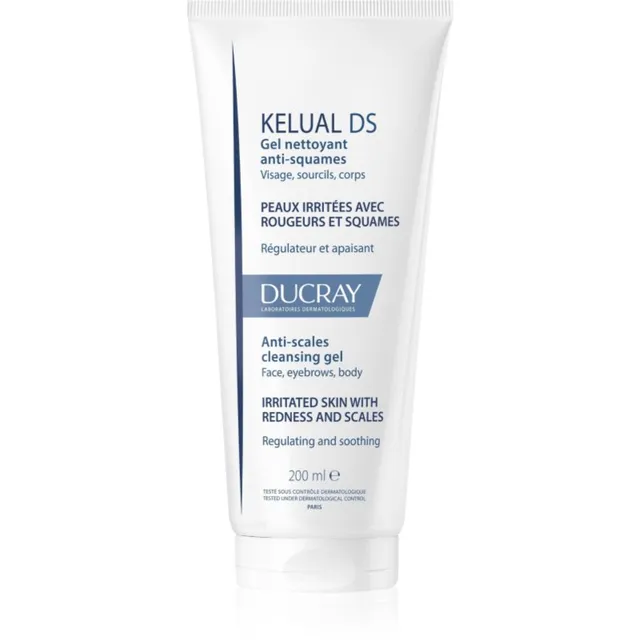 Ducray Kelual DS Anti-Scales Cleansing Gel Puhastav geel ärritunud ja ketendavale nahale 200 ml