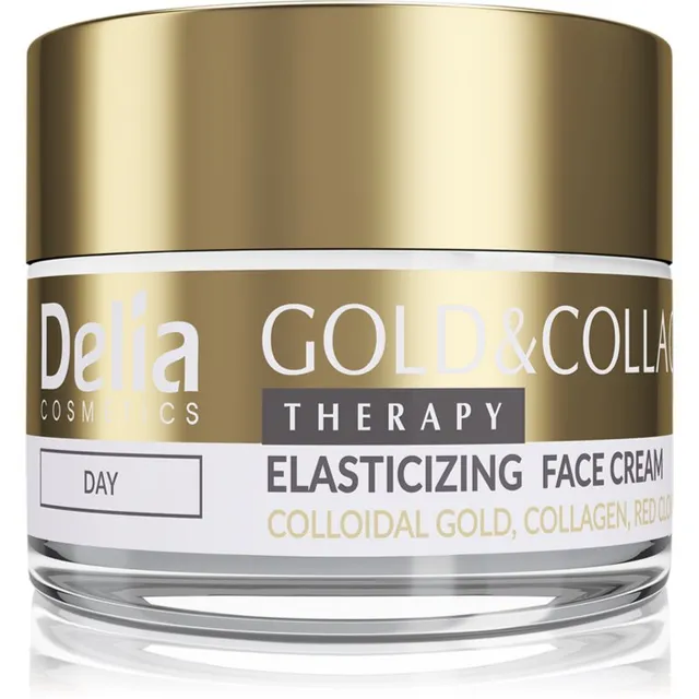 Delia Cosmetics Gold & Collagen Therapy Päevakreem suurendab naha elastsust 50 ml