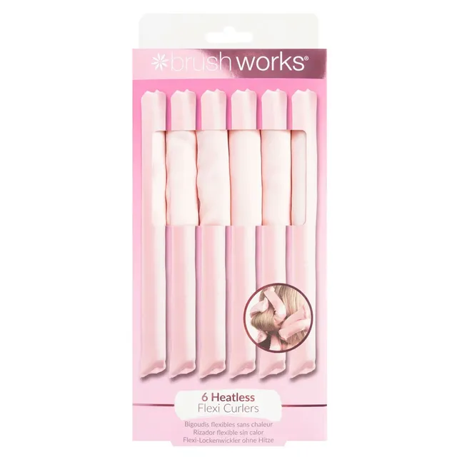 BRUSHWORKS Heatless Flexi Curlers 6pcs