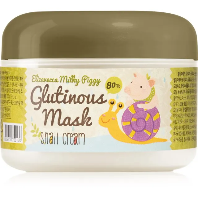 Elizavecca Milky Piggy Glutinous Mask 80% Snail Cream Intensiivselt niisutav ja toitev mask teoekstraktiga 100 g