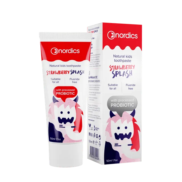Nordics Natural Kids Toothpaste Strawberry Splash With Probiotic