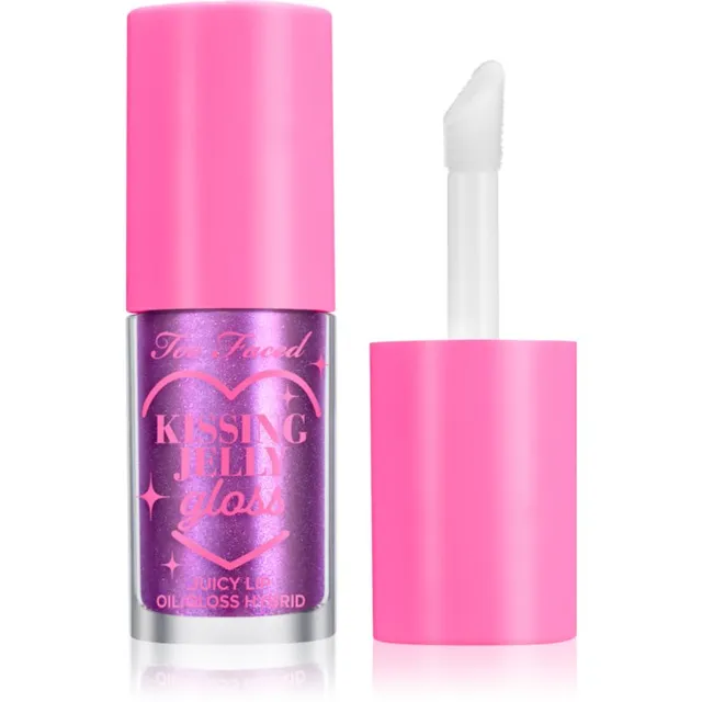 Too Faced Kissing Jelly Lip Oil Gloss Huuleläikeõli intensiivseks niisutamiseks varjund Birthday Kiss 4.5 ml