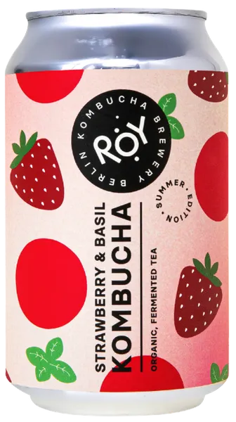 Kombucha jook MAASIKA JA BASIILIKUGA, ökoloogiline