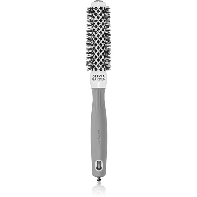 Olivia Garden Expert Shine Wavy Bristles White&Grey Juuksehari průměr 20 mm 1 tk
