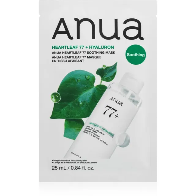 Anua Heartleaf 77 Soothing Mask Rahustav näo lehtmask niisutava toimega 25 ml