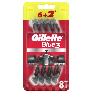 Gillette Blue3 Red ras 6+2tk ühekordne