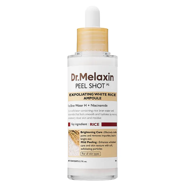 DR.MELAXIN Peel Shot Exfoliant Rice Ampoule 80ml