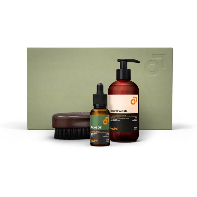 Beviro Bergamia Wood Beard Care Kit Kinkekomplekt habemele