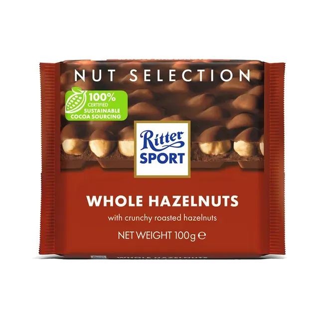 Täispähkli šokolaad, RITTER SPORT, 100 g