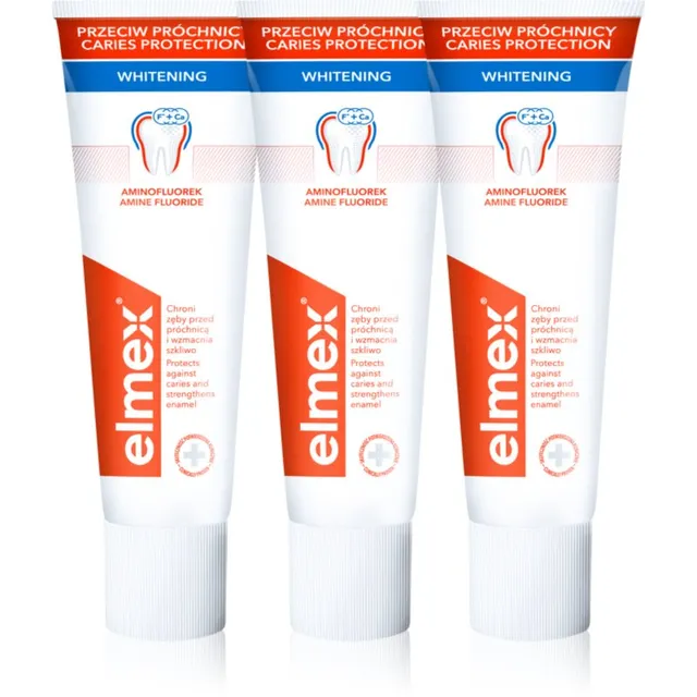 Elmex Caries Protection Gentle White Valgendav hambapasta fluoriidiga 3x75 ml