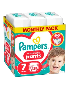 Pampers Active Baby Pants Mähkmed, Suurus 7, 128 tk