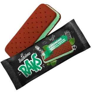 Piparmündi-koorejäätis küpsistega, RAKS, 56 g